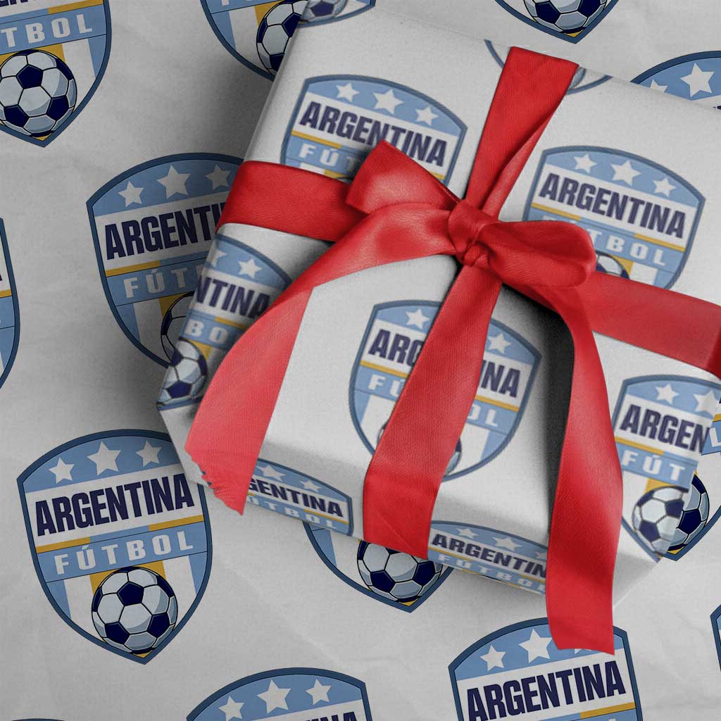 Argentina Soccer Football Wrapping Paper Roll Argentinian Football Game Day Supporter