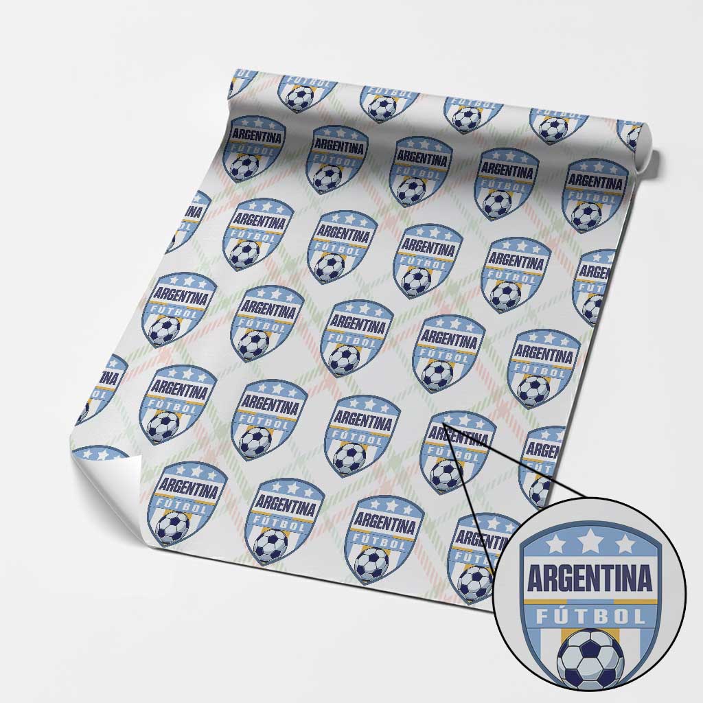 Argentina Soccer Football Wrapping Paper Roll Argentinian Football Game Day Supporter