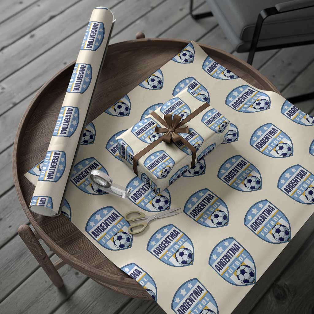 Argentina Soccer Football Wrapping Paper Roll Argentinian Football Game Day Supporter