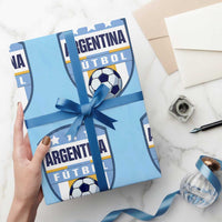 Argentina Soccer Football Wrapping Paper Roll Argentinian Football Game Day Supporter