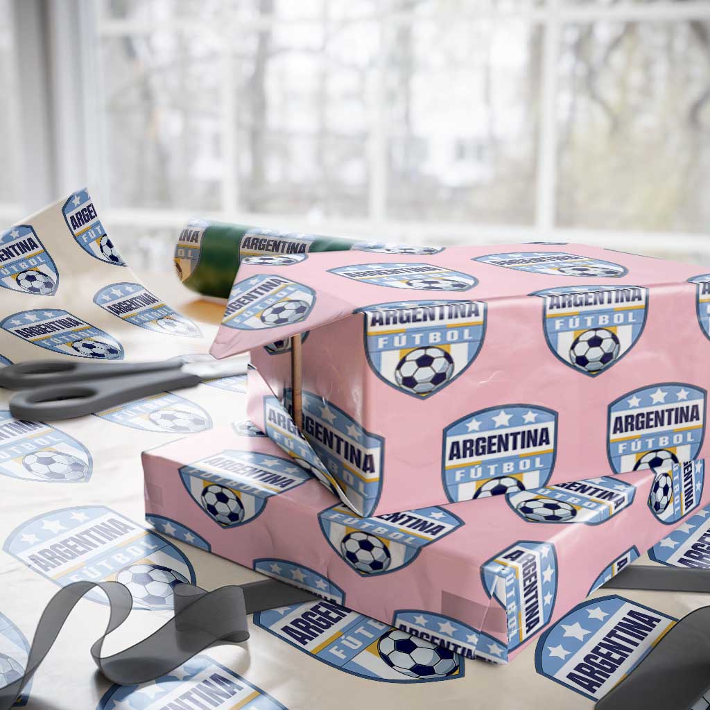 Argentina Soccer Football Wrapping Paper Roll Argentinian Football Game Day Supporter