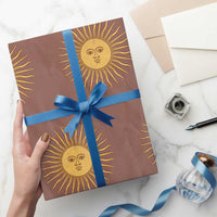 Argentina Sol De Mayo Vintage Argentinian Sun Throwback Design Wrapping Paper Roll
