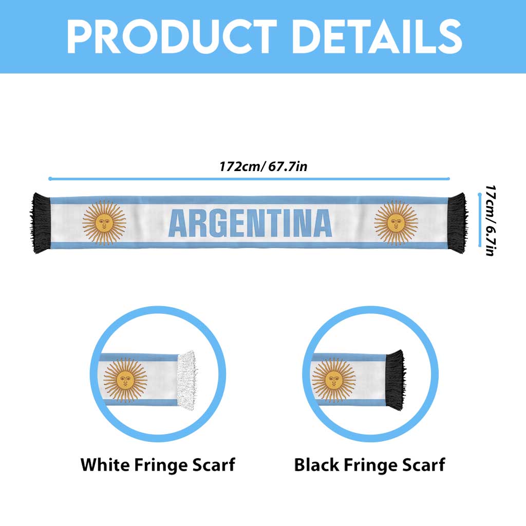Argentina World Football 2026 Soccer Scarf National Pride Never Stops