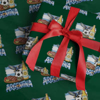 Argentine Pride Soccer And Beer Wrapping Paper Roll Football Fan Graphic