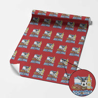 Argentine Pride Soccer And Beer Wrapping Paper Roll Football Fan Graphic