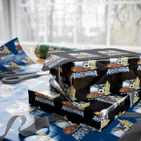 Argentine Pride Soccer And Beer Wrapping Paper Roll Football Fan Graphic
