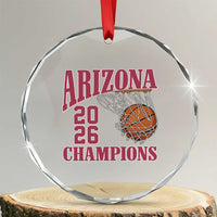 Arizona Champions Crystal Glass Ornament Gift For Basketball Fan