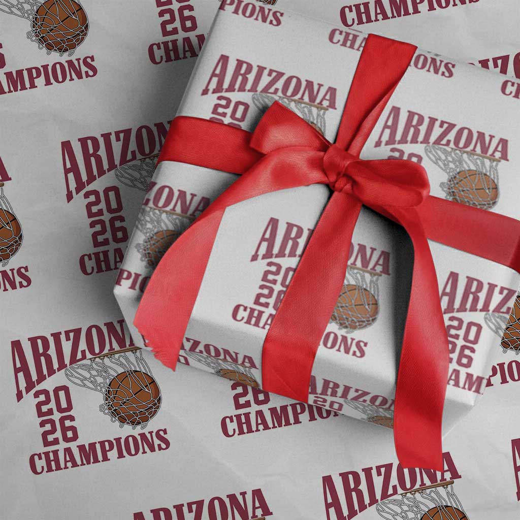 Arizona Champions Wrapping Paper Roll Gift For Basketball Fan