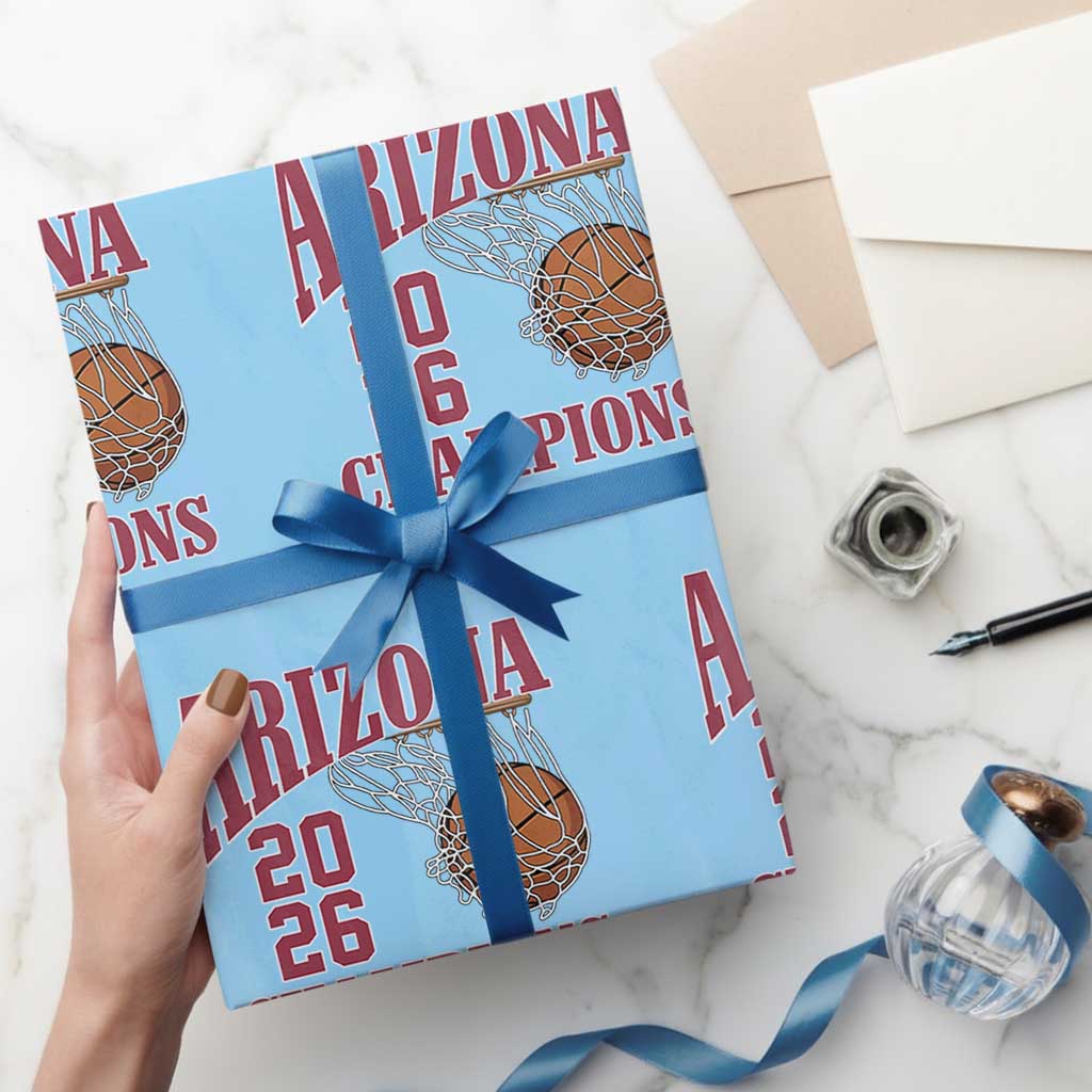 Arizona Champions Wrapping Paper Roll Gift For Basketball Fan
