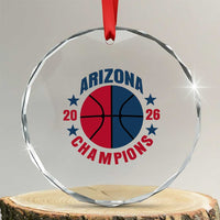 Arizona Champions Pride Crystal Glass Ornament Professional Basketball Fan Gift