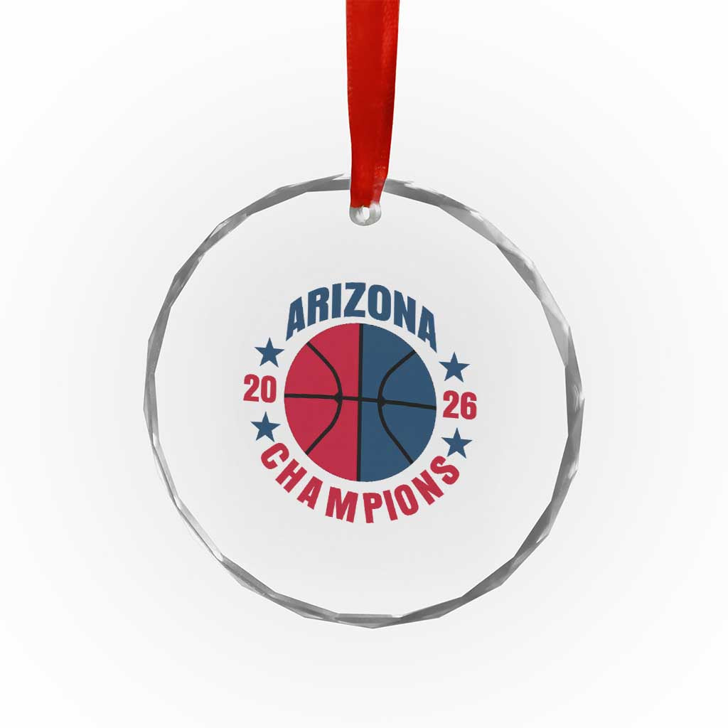 Arizona Champions Pride Crystal Glass Ornament Professional Basketball Fan Gift