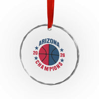 Arizona Champions Pride Crystal Glass Ornament Professional Basketball Fan Gift