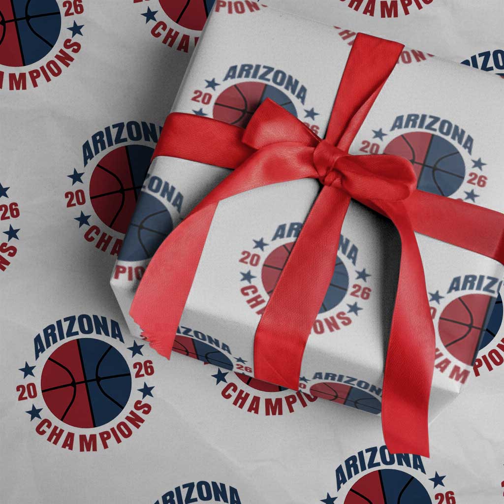 Arizona Champions Pride Wrapping Paper Roll Professional Basketball Fan Gift