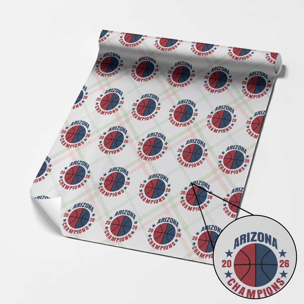 Arizona Champions Pride Wrapping Paper Roll Professional Basketball Fan Gift