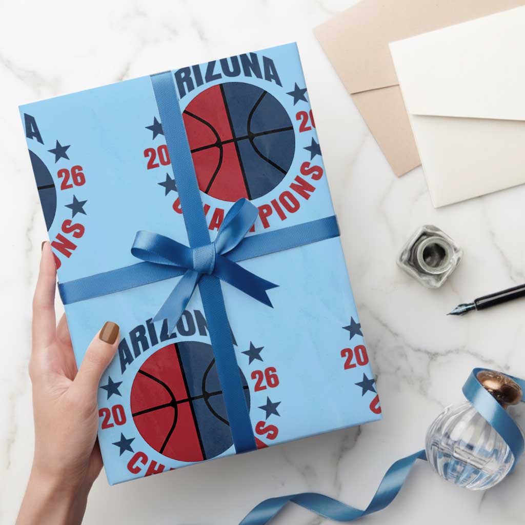 Arizona Champions Pride Wrapping Paper Roll Professional Basketball Fan Gift