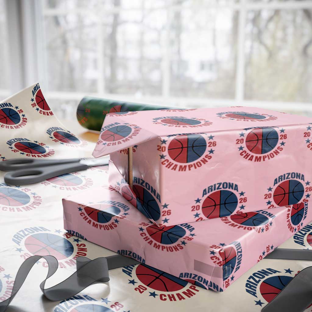 Arizona Champions Pride Wrapping Paper Roll Professional Basketball Fan Gift