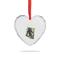 Arizona Cryptid Lover Heart Crystal Glass Ornament Home Of The Mogollon Monster