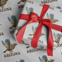 Arizona Desert Wren Bird Wrapping Paper Roll Cactus Landscape Rustic Western