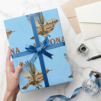 Arizona Desert Wren Bird Wrapping Paper Roll Cactus Landscape Rustic Western