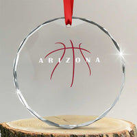 Arizona Fan Basketball Grooves Graphic AZ State Crystal Glass Ornament