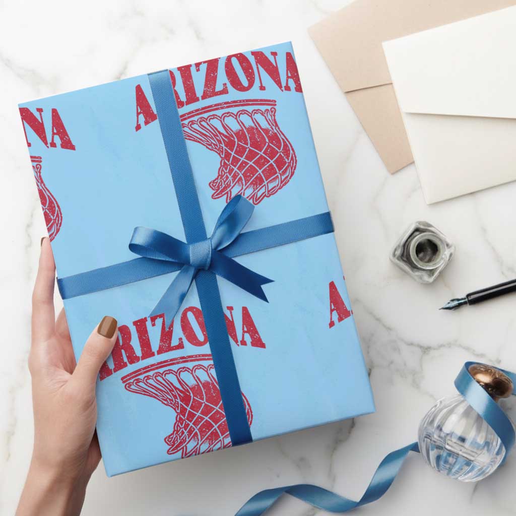 Arizona Fan Wrapping Paper Roll Southwest Basketball Sports Lover