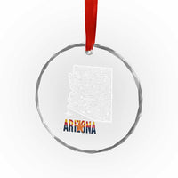 Arizona Map Phoenix Sedona Tucson Southwest Travel Crystal Glass Ornament