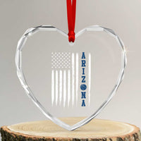 Arizona Patriotic Sports Heart Crystal Glass Ornament US Flag Basketball Player Gift