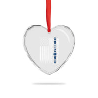 Arizona Patriotic Sports Heart Crystal Glass Ornament US Flag Basketball Player Gift