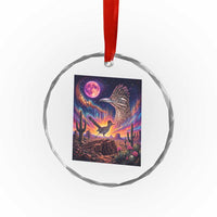 Arizona Roadrunner Vintage Desert Moon Retro Cactus Crystal Glass Ornament 90s Southwest Wildlife Bird Animal Lover