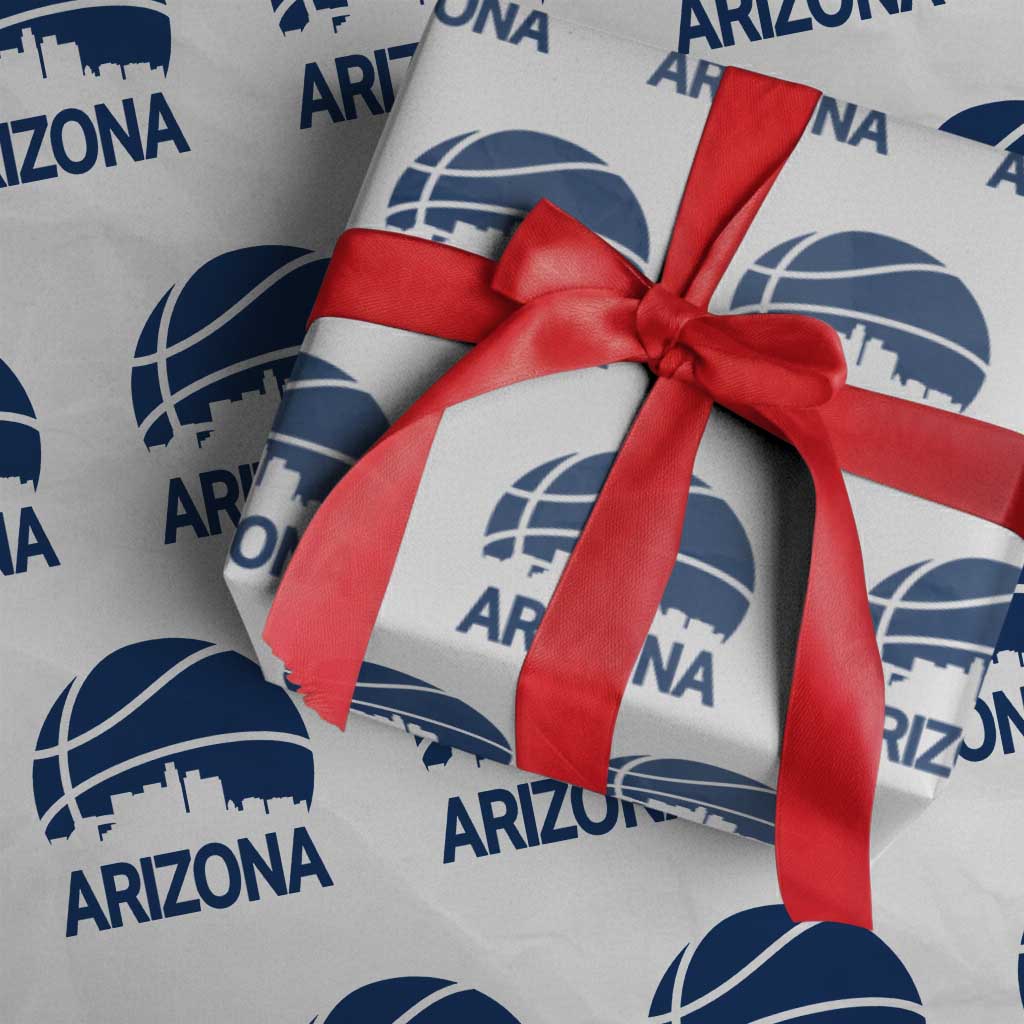 Arizona Skyline Pride Wrapping Paper Roll Gift For Basketball Fan