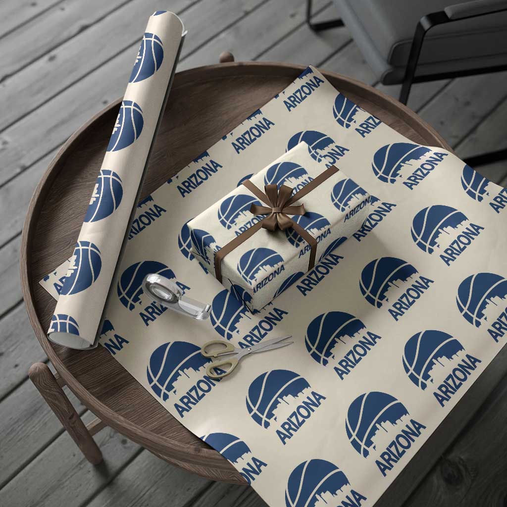 Arizona Skyline Pride Wrapping Paper Roll Gift For Basketball Fan