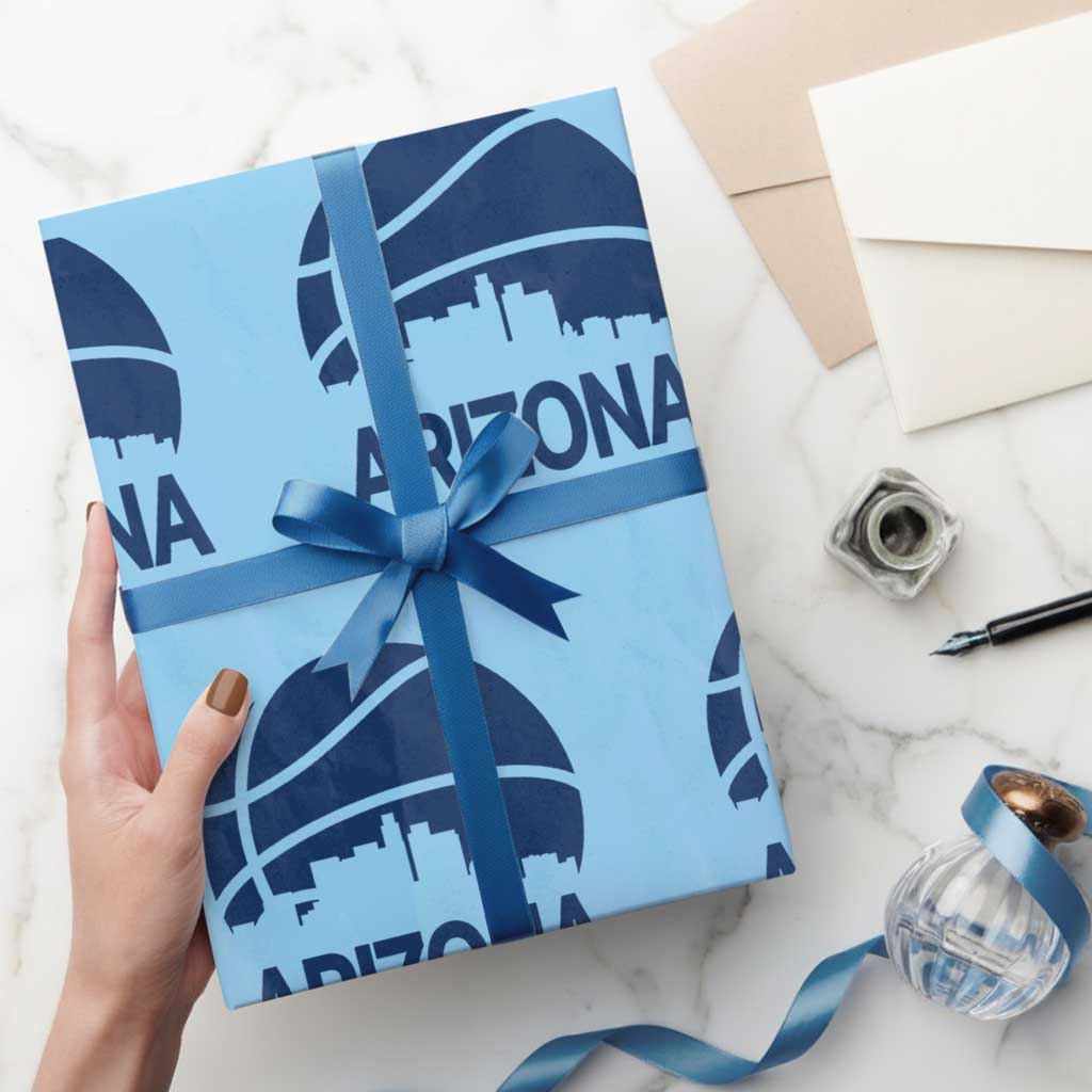 Arizona Skyline Pride Wrapping Paper Roll Gift For Basketball Fan