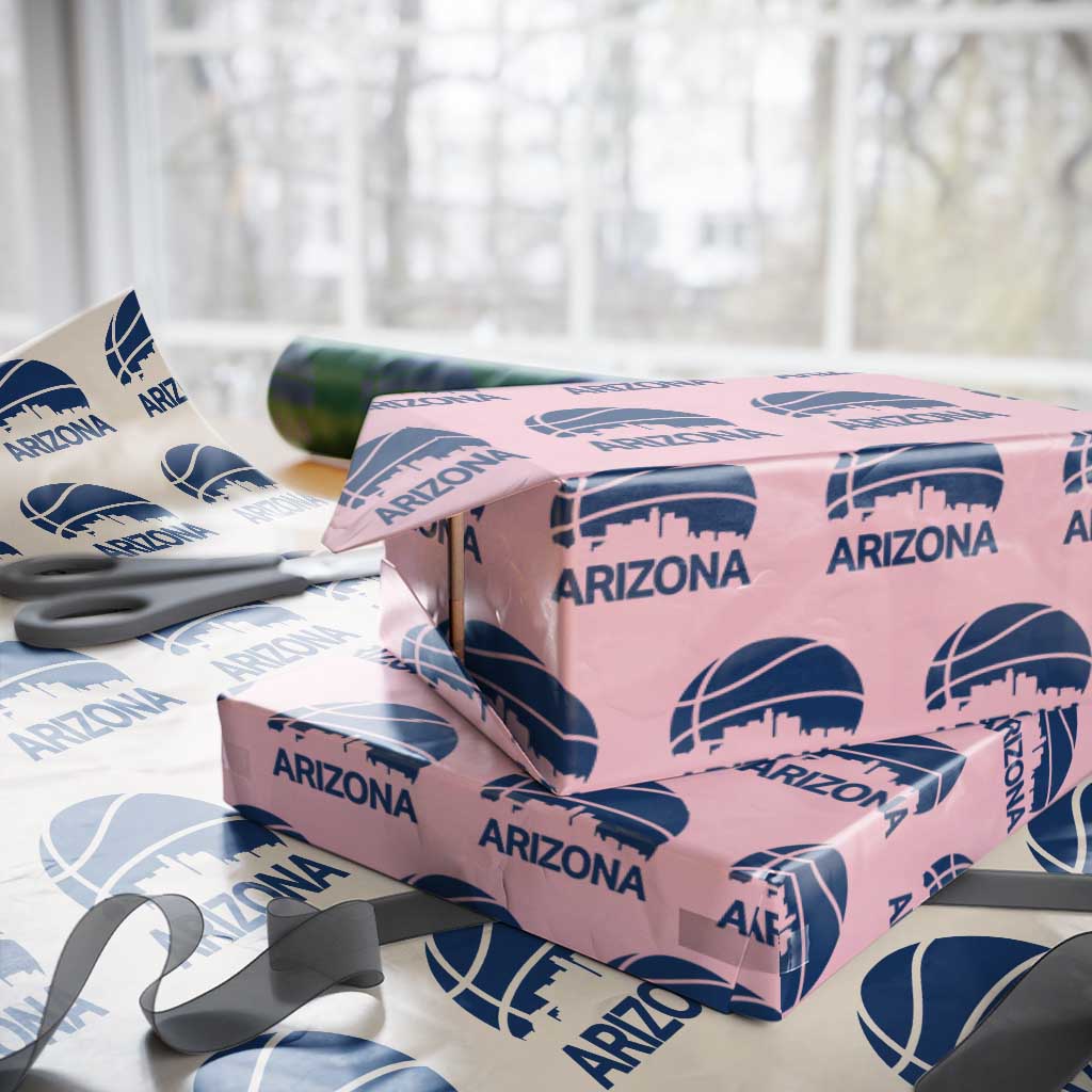 Arizona Skyline Pride Wrapping Paper Roll Gift For Basketball Fan