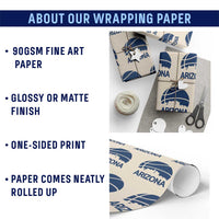 Arizona Skyline Pride Wrapping Paper Roll Gift For Basketball Fan
