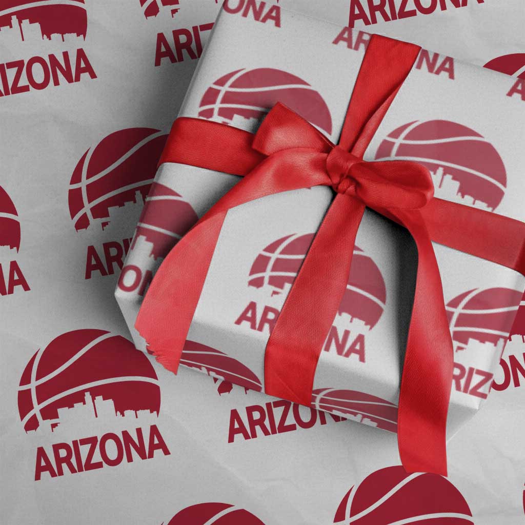 Arizona Skyline State Pride Wrapping Paper Roll Modern Urban Hoops Basketball