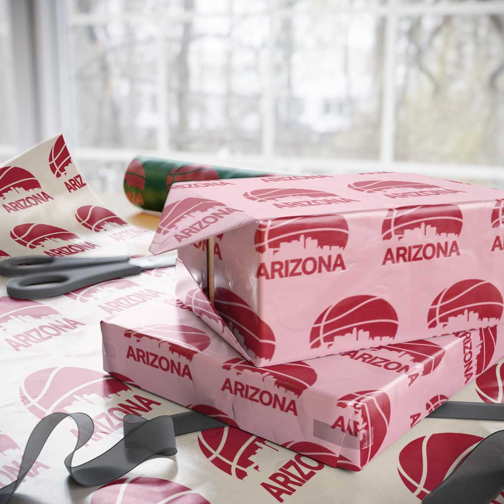 Arizona Skyline State Pride Wrapping Paper Roll Modern Urban Hoops Basketball