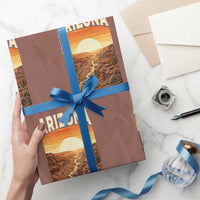 Arizona Souvenir Grand Canyon State Wrapping Paper Roll Saguaro Cactus Road Trip