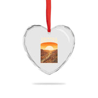 Arizona Souvenir Grand Canyon State Heart Crystal Glass Ornament Saguaro Cactus Road Trip