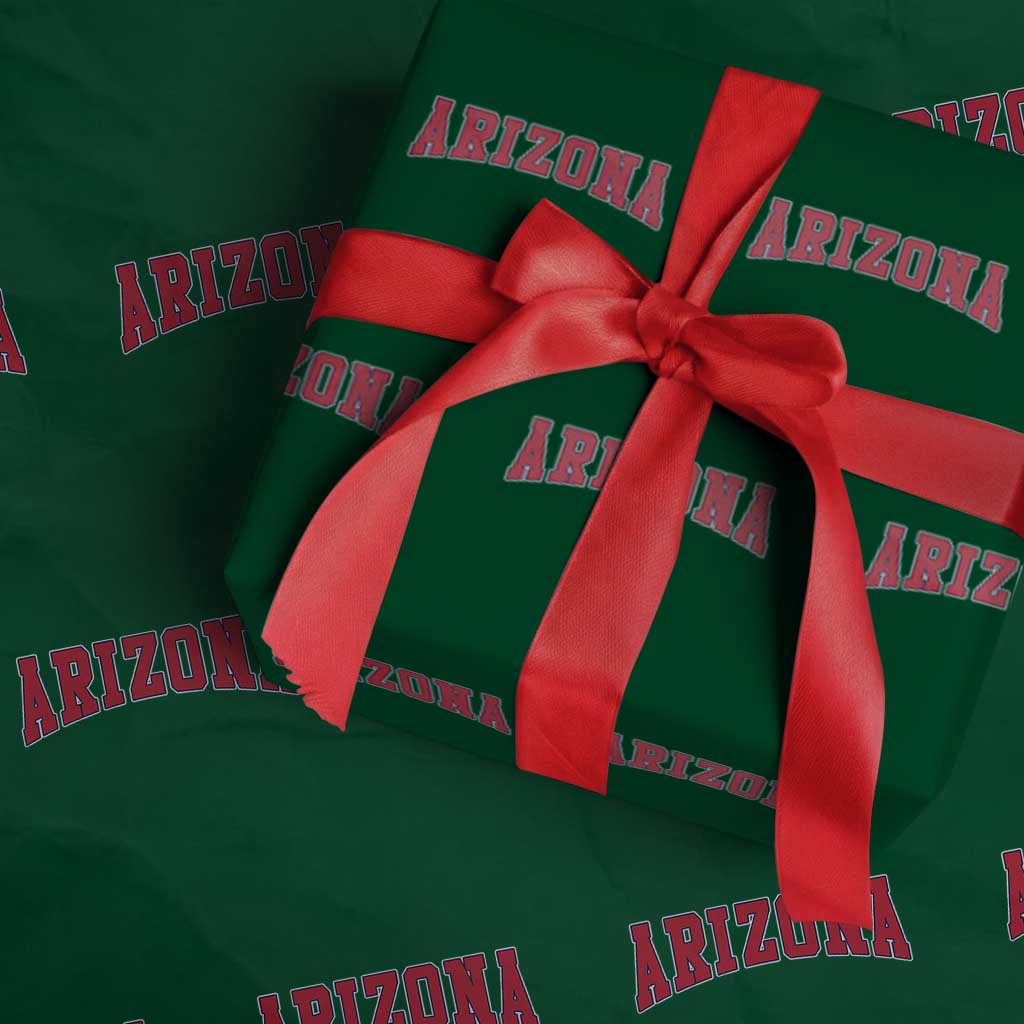 Arizona Sports Fan Vintage Bold Throwback AZ State Wrapping Paper Roll