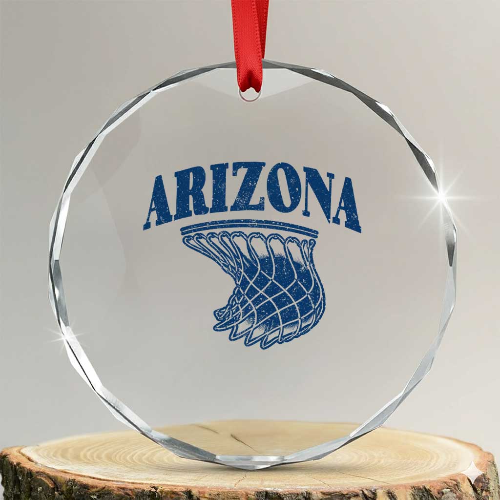 Arizona State Hoops Fan Gift Crystal Glass Ornament Basketball Lover