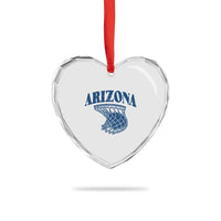 Arizona State Hoops Fan Gift Heart Crystal Glass Ornament Basketball Lover