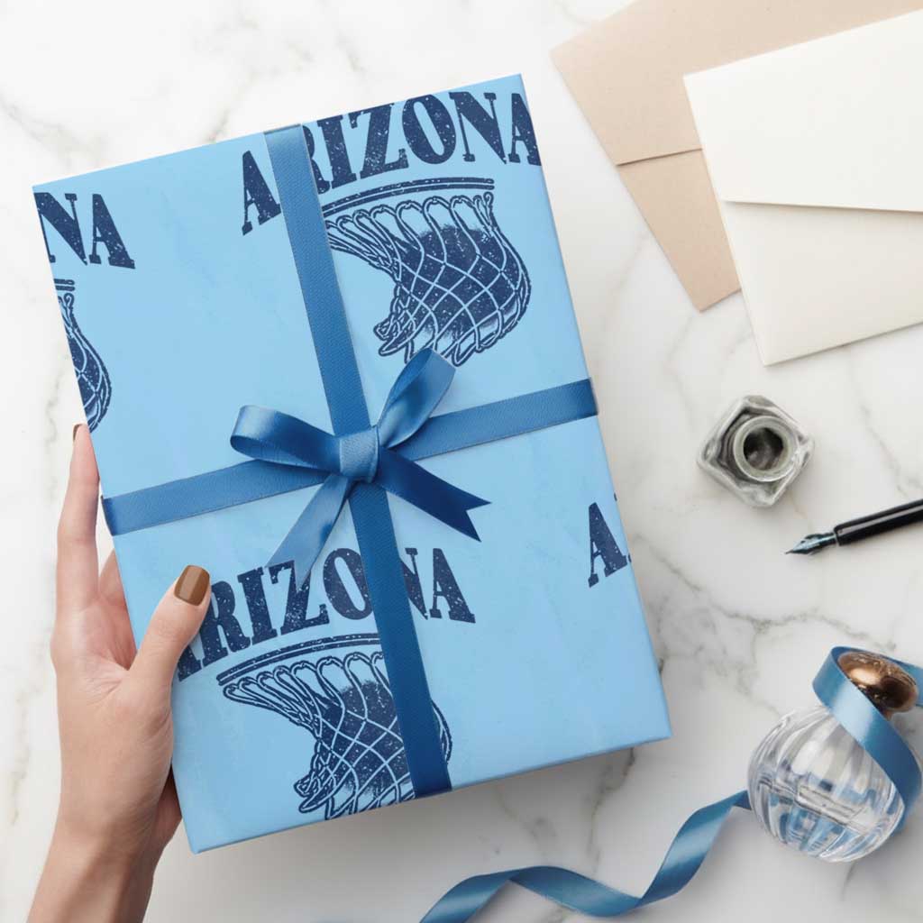 Arizona State Hoops Fan Gift Wrapping Paper Roll Basketball Lover