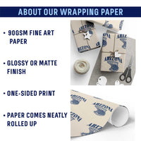 Arizona State Hoops Fan Gift Wrapping Paper Roll Basketball Lover