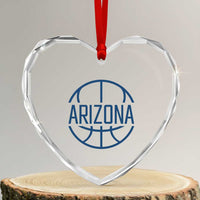 Arizona State Pride Heart Crystal Glass Ornament Grand Canyon State Basketball Gift