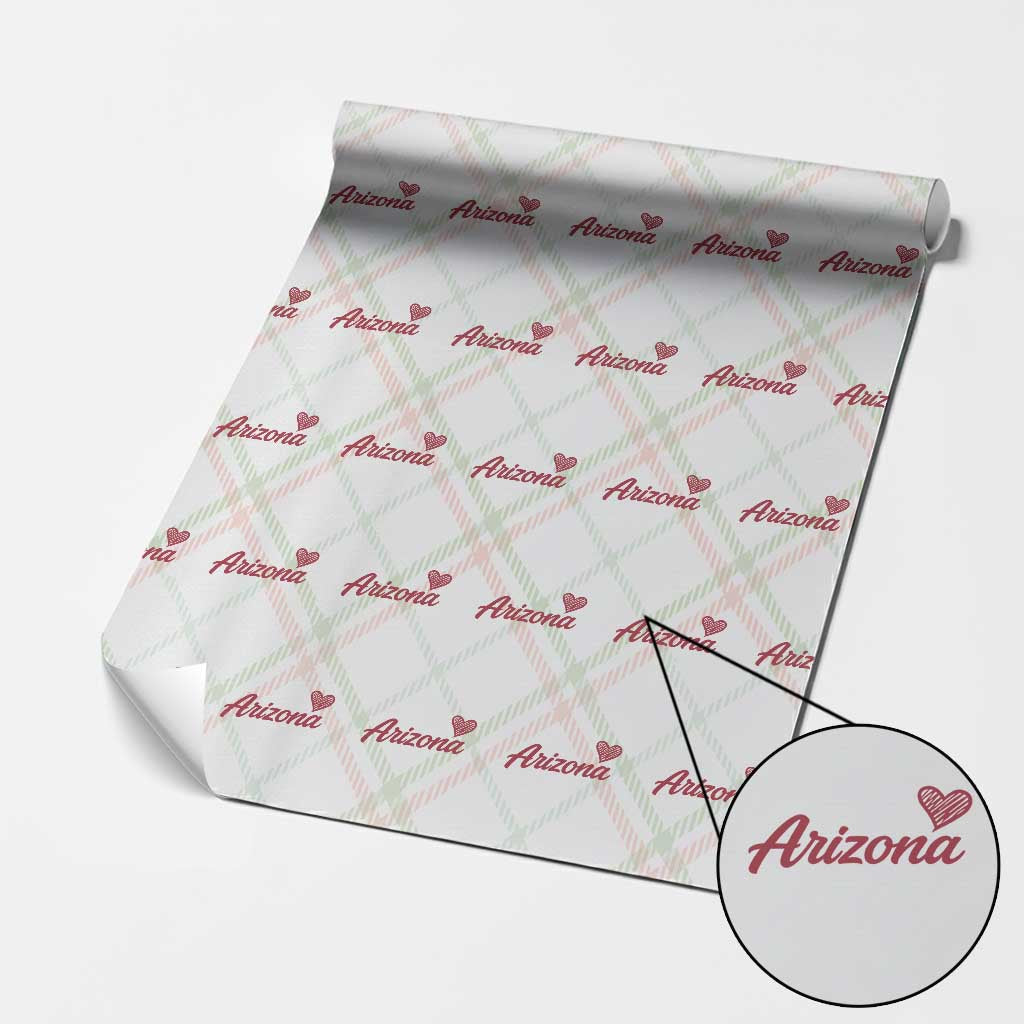 Arizona State Pride Wrapping Paper Roll Clean Word Art Minimalist Graphic
