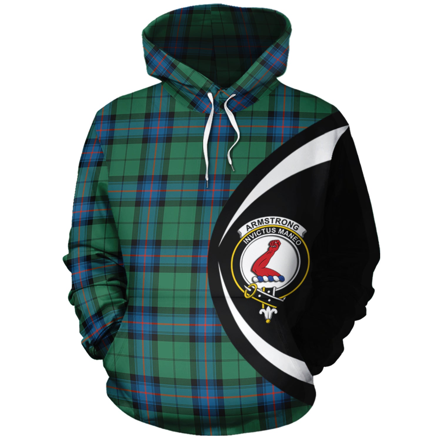 scottish-armstrong-ancient-clan-crest-circle-style-tartan-hoodie