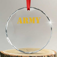 Army Crystal Glass Ornament Military Training PT Exercise Workout Gear Veterans Service