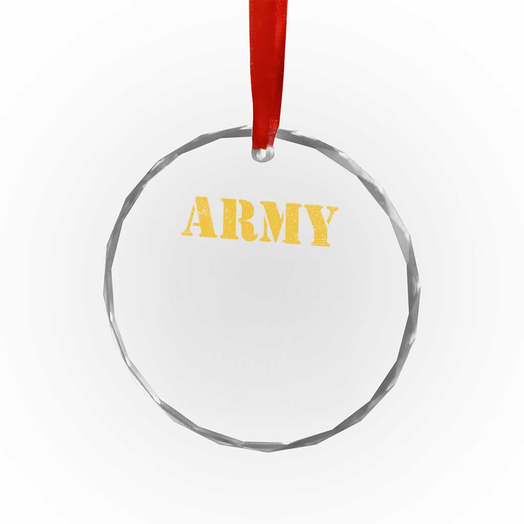 Army Crystal Glass Ornament Military Training PT Exercise Workout Gear Veterans Service