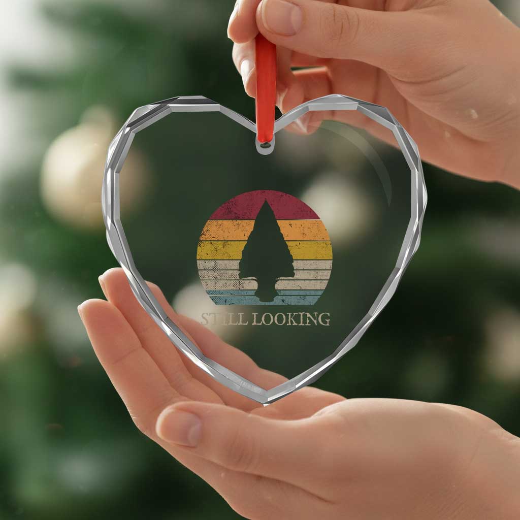 Arrowhead Hunter Native American Heart Crystal Glass Ornament Ancient Artifacts Relic Hunting Vintage Sunset