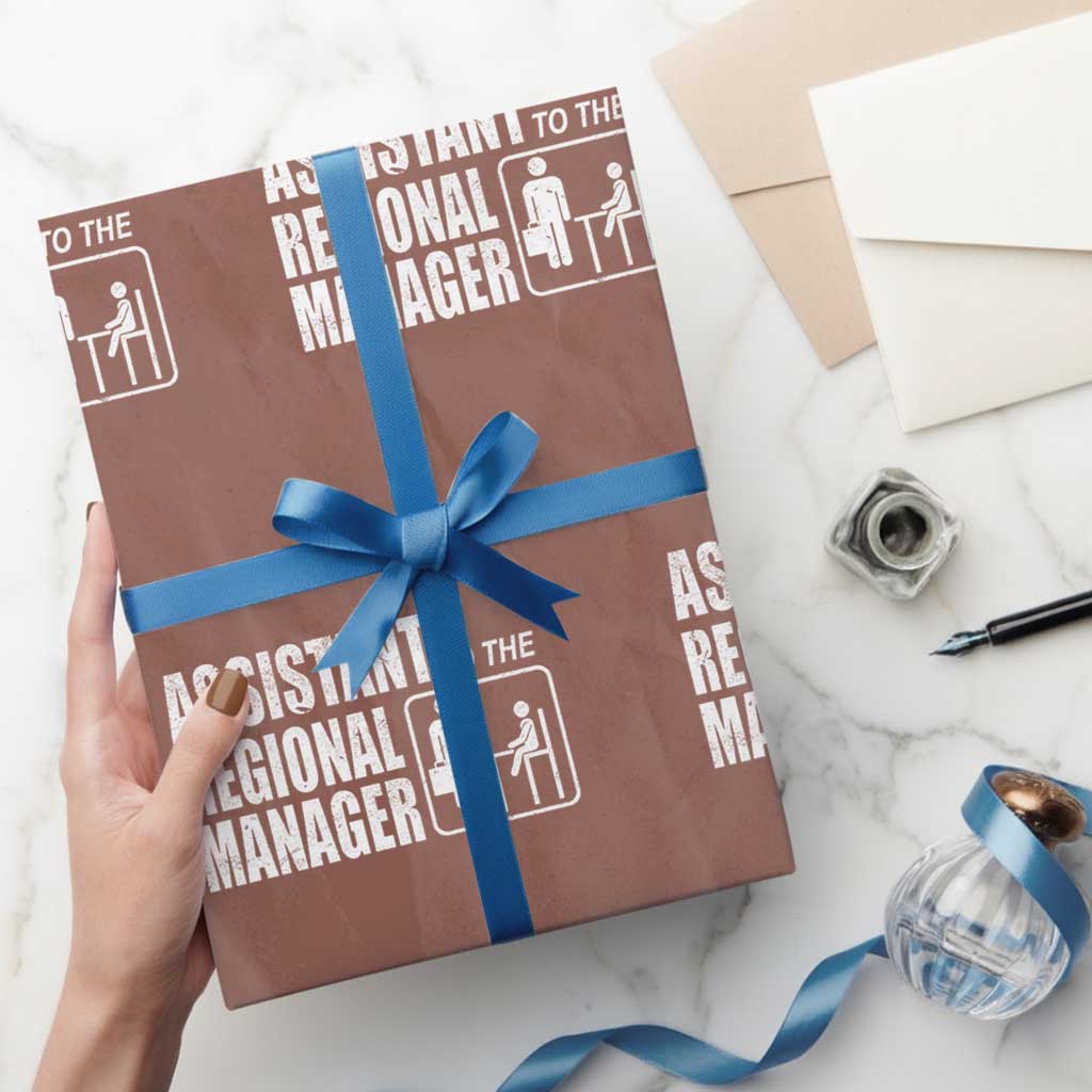 Assistant To The Regional Manager Wrapping Paper Roll Funny Dad Baby Matching
